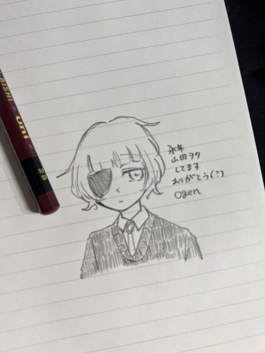 OSousakuGen's tweet photo. @3AME4MA 
誰描こうかめちゃくちゃ悩んだ末にずっとヲタしてる山田くん描いたよ
いいねありがとう https://t.co/QTcMuZTLv4