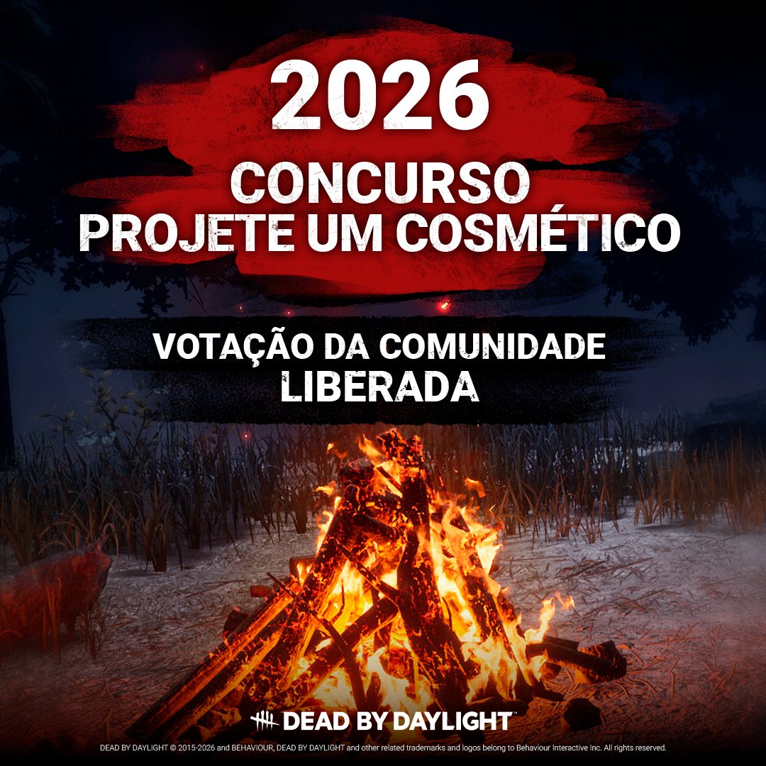 DbDBHVR_BR's tweet photo. A Névoa traz a vocês os finalistas do concurso Projete um Cosmético 2026!

A fase de votação está oficialmente aberta - você tem até 17 de Setembro, 13:00 BRT, para votar nos cosméticos que VOCÊ quer ver dentro do Dead by Daylight! 

Vote já! 🔗 https://t.co/AzE9Iaj6nJ https://t.co/MeHO1vVmqT