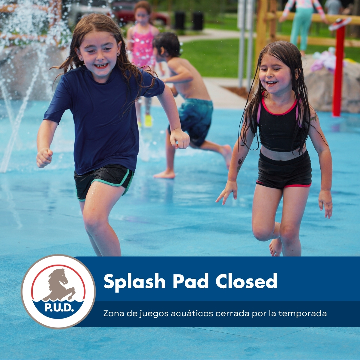 chelanpud's tweet photo. SPLASH PAD CLOSED // Thank you for joining us at the Riverfront Park splash pad this summer! The splash pad is now closed for the season. https://t.co/MtVtKS7Q2z