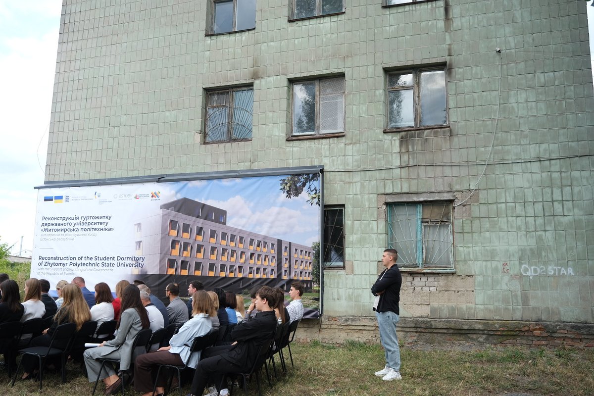 ESTDEVestonia's tweet photo. ๐บ๐ฆ๐ช๐ช #ESTDEV, the City of Zhytomyr, and Zhytomyr Polytechnic State University signed a memorandum launching Ukraineโs first pilot project using prefabricated renovation technology developed and manufactured in Estonia.
The project will reconstruct a dormitory at Zhytomyr Polytechnic using factory-produced facade elements and energy-efficient solutions made in Estonia, demonstrating how Estonian technology and know-how can contribute to Ukraineโs reconstruction.
Read more: https://t.co/bUWj5frmlI
#FromThePeopleOfEstonia