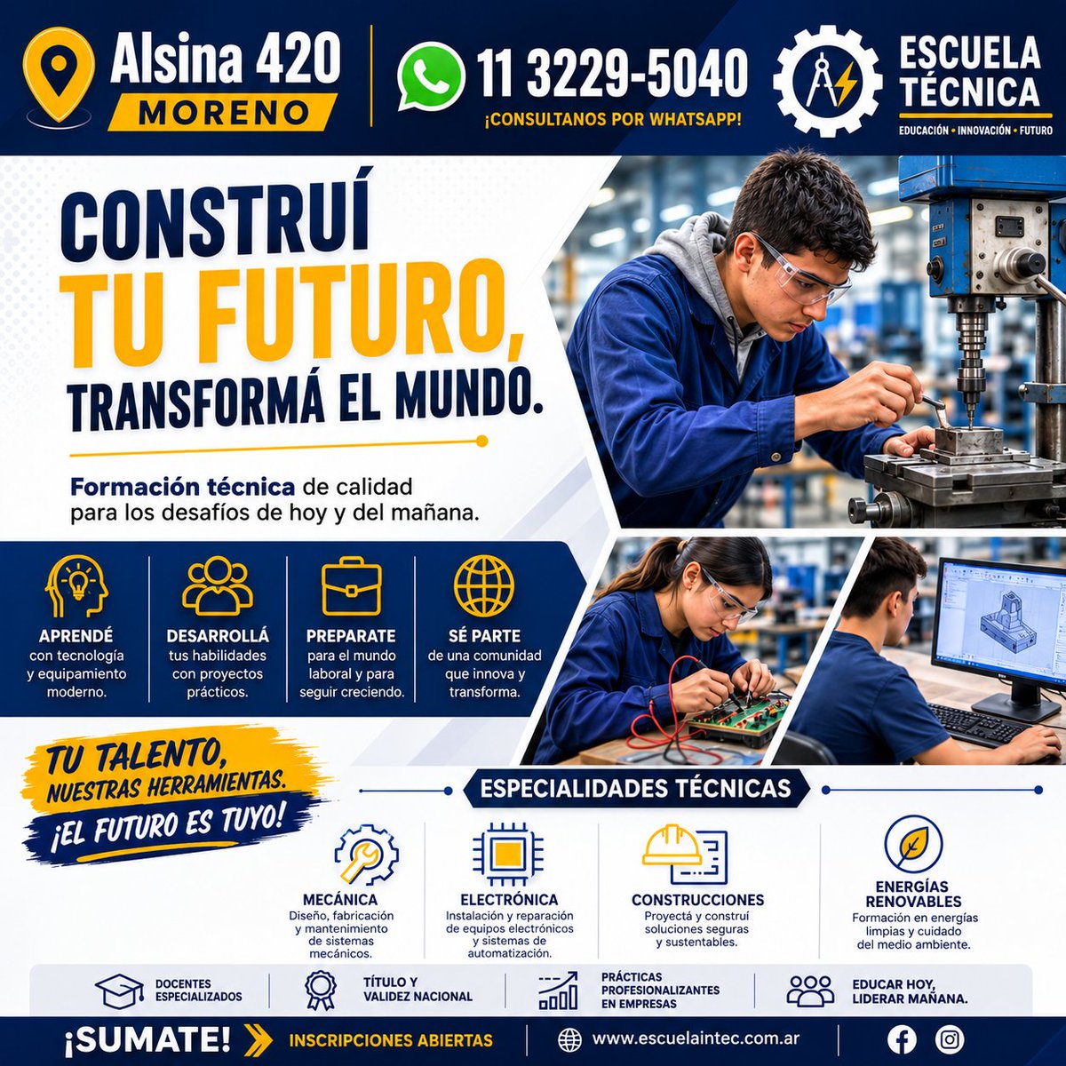 Escuelaintec's tweet photo. Septiembre nuevos cursos presenciales, para información por favor de lunes a viernes de 10 a 18hs, por WhatsApp al 1132295040, indicando el curso. El futuro es tu educación!
 https://t.co/DYnGsUDcAT (hay que escribir la dirección de la página en el buscador).
, https://t.co/3mg8UBVazd