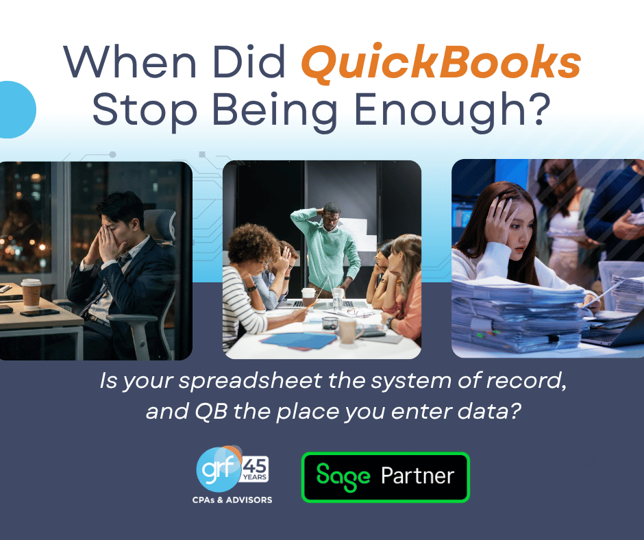 GRFCPAs's tweet photo. Your nonprofit may not outgrow QuickBooks overnight. It usually happens one spreadsheet, one workaround, and one lengthy close cycle at a time.
Learn 5 signs your accounting system may be limiting growth and visibility.

https://t.co/Mq3sb6tcBx https://t.co/NZuri0SQ98