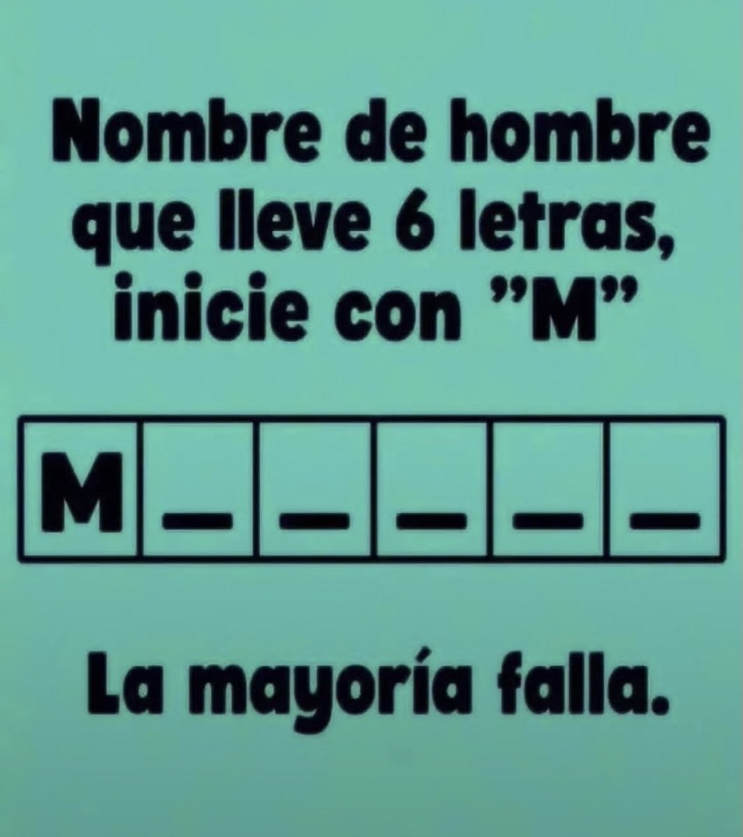 kitty1393859's tweet photo. Nombre de 6 letras que comience por M?? Nombre de hombre https://t.co/O7Od7WaC3a
