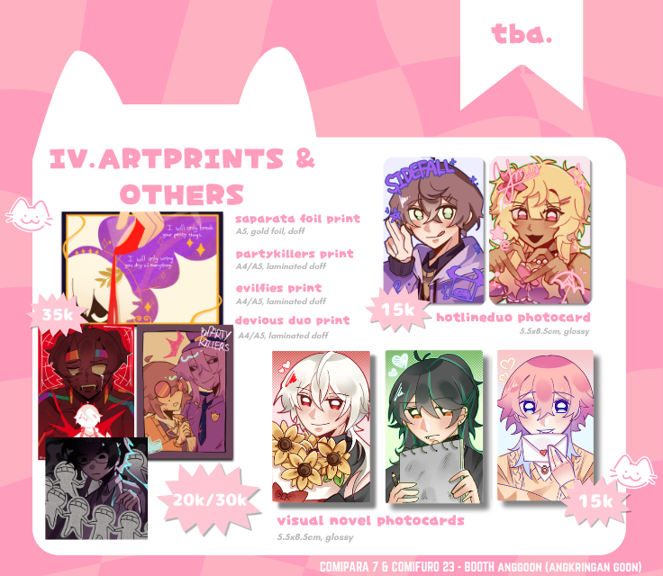 caemichi's tweet photo. [❤️&amp;🔄appreciated] 
HAI my #CF23 &amp; #Comipara7 batch 2 is here! ^_^

📅: 11-17 September
📌: Pick-Up (both days) + Mail Order 🇮🇩
Fandom: MCYT (LifestealSMP, Unstable Universe, StateSMP, etc), VN, False Memory, Original

PO link below! (4/5)
#comifuro23 #cf23catalog #cmpr7 https://t.co/TTSDnSRtlx