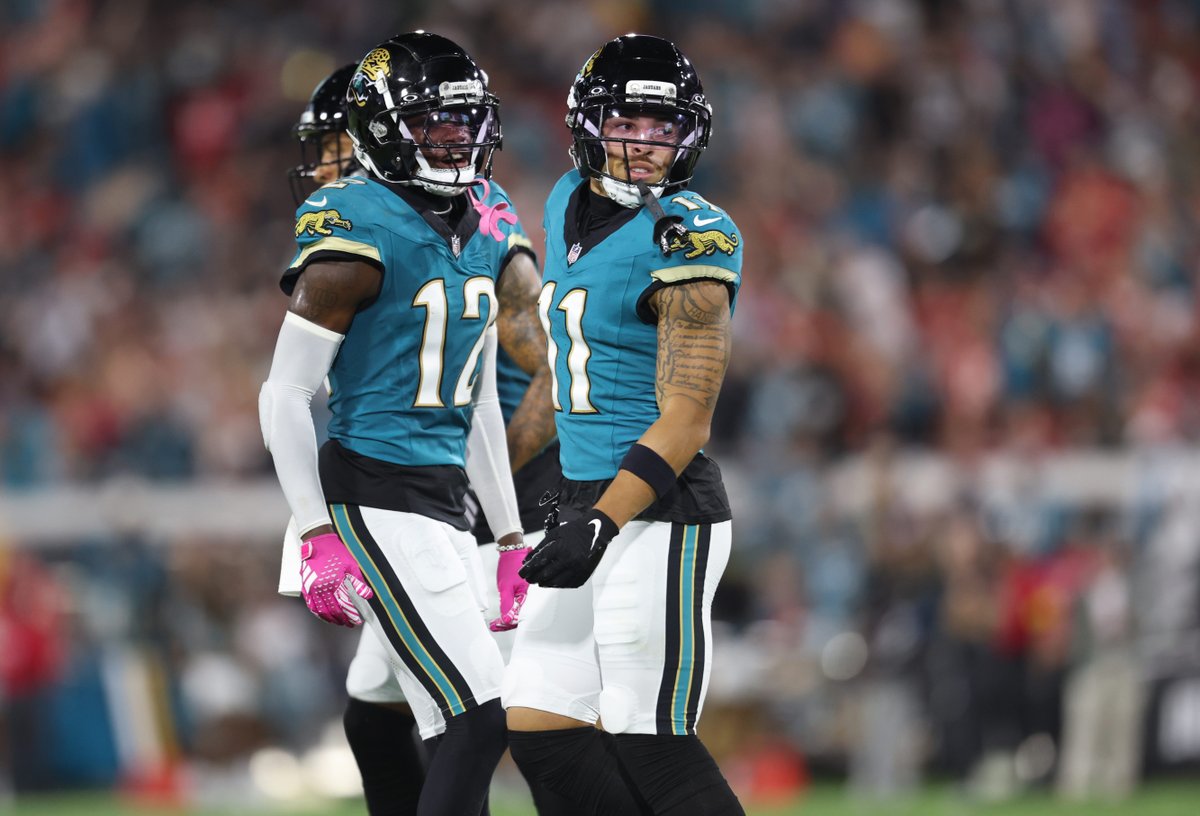 UnderdogNFL's tweet photo. Liam Coen confirmed Parker Washington will serve as Jaguars' punt returner, via @ryanohalloran:

"He's the guy right now, absolutely ... At some point, Travis (Hunter) will get some of that stuff, too ... But right now it's Parker." https://t.co/0hx30a9h5T