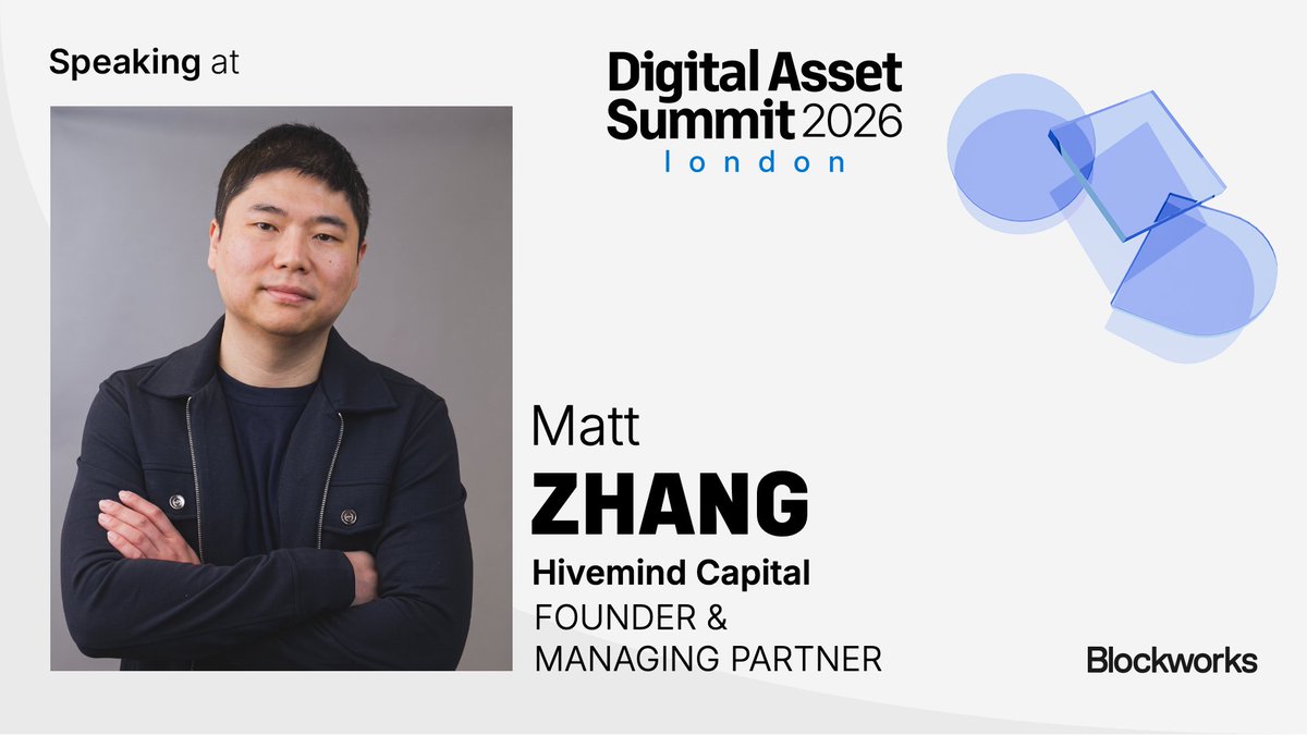 blockworksDAS's tweet photo. NEW: @zhang_matt to speak at DAS London

Nov 10–11. London. Be there. https://t.co/iK9ld63mp1