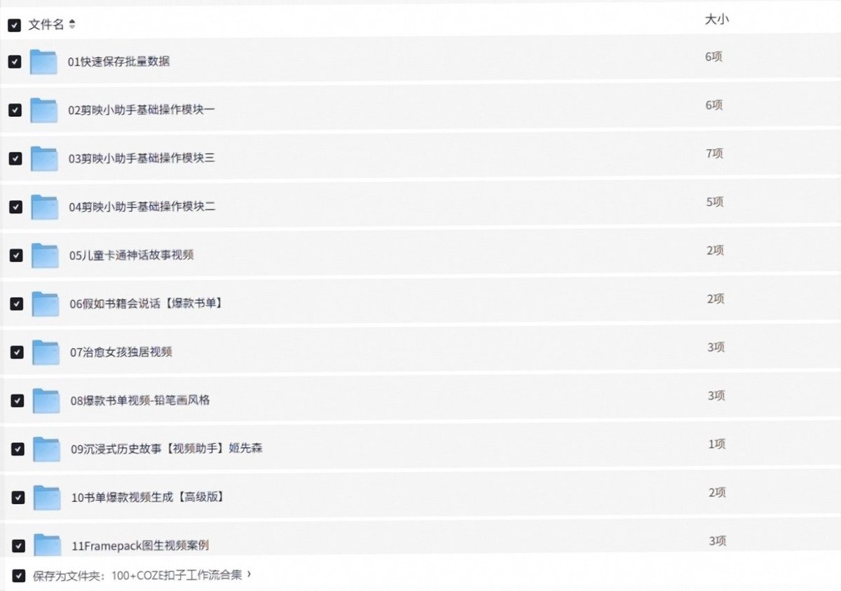 KimkiyomiK's tweet photo. 同样是买现成工作流，有人花 19.9 元买 800 条，闲鱼上可能只要 0.1 元，价格差接近 200 倍。

这里整理了一份 100+ 条 Coze（扣子）工作流合集，适合拿来参考、拆解，或按自己的需求改造成自动化流程。

链接：
https://t.co/o6MKaFgLhQ https://t.co/ILNWZutSvu