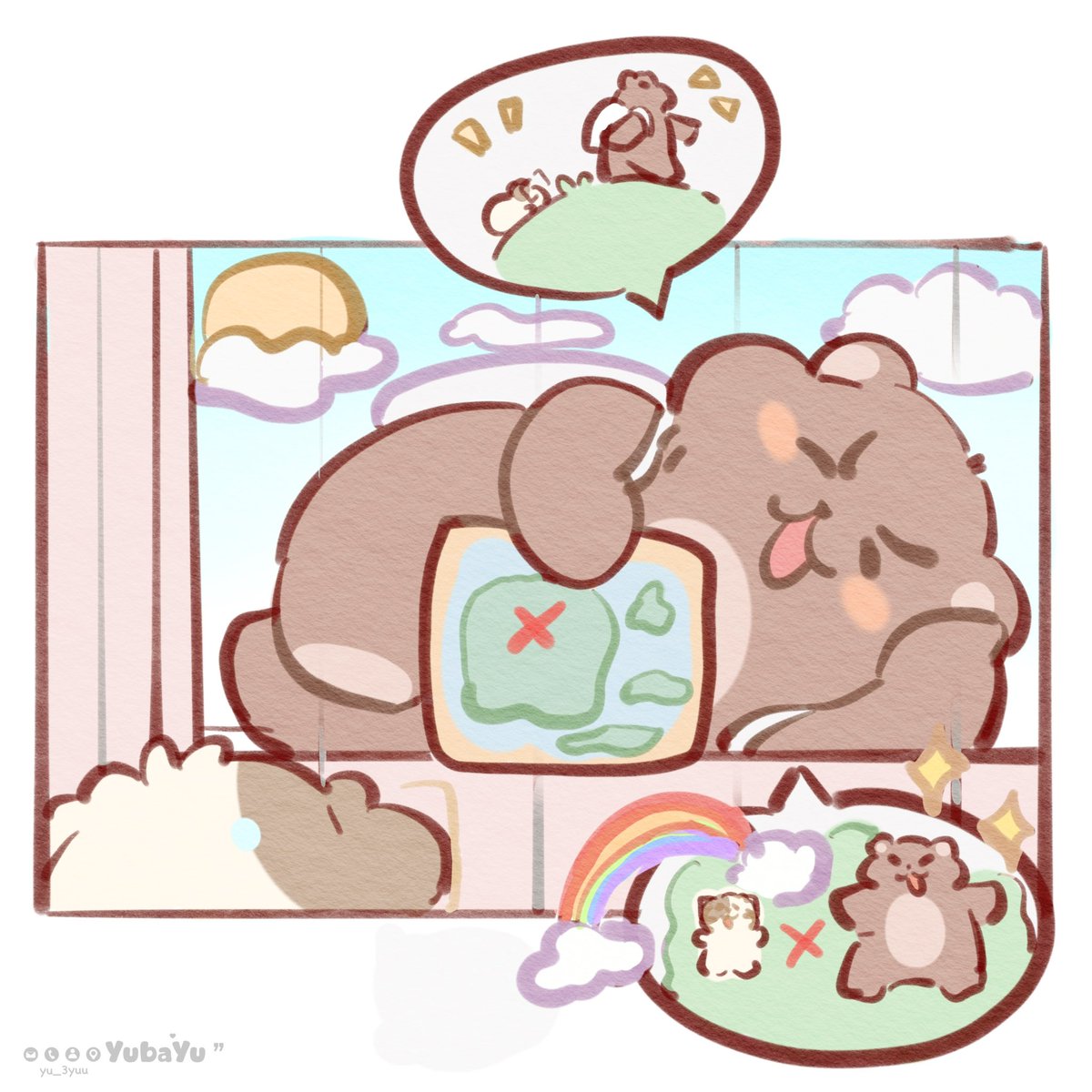 yu_3yuu's tweet photo. Hành trình đến vùng đất hạnh phúc (3) 

🐻"Theo anh đi, anh mua bánh cho"

#hlewin #zeus #kanavi #zeka #gumayusi #delight https://t.co/GGXkkinG8K