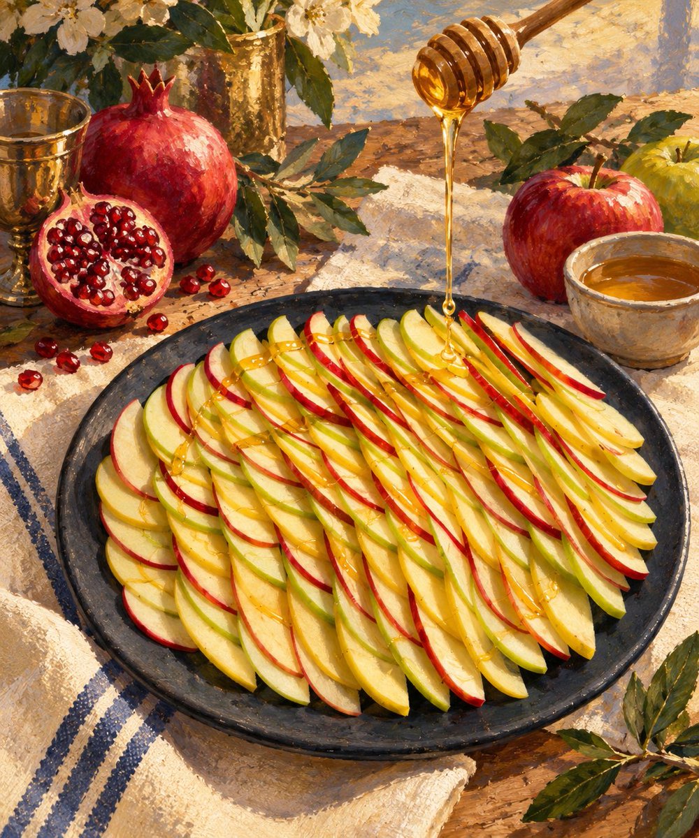 TheJustinMaxx's tweet photo. A little sweetness for the year ahead. 🍎🍯✨ Wishing everyone good health, good people, and plenty of sweet moments. Shana Tova! 🤍 https://t.co/aAvDSbhzsp