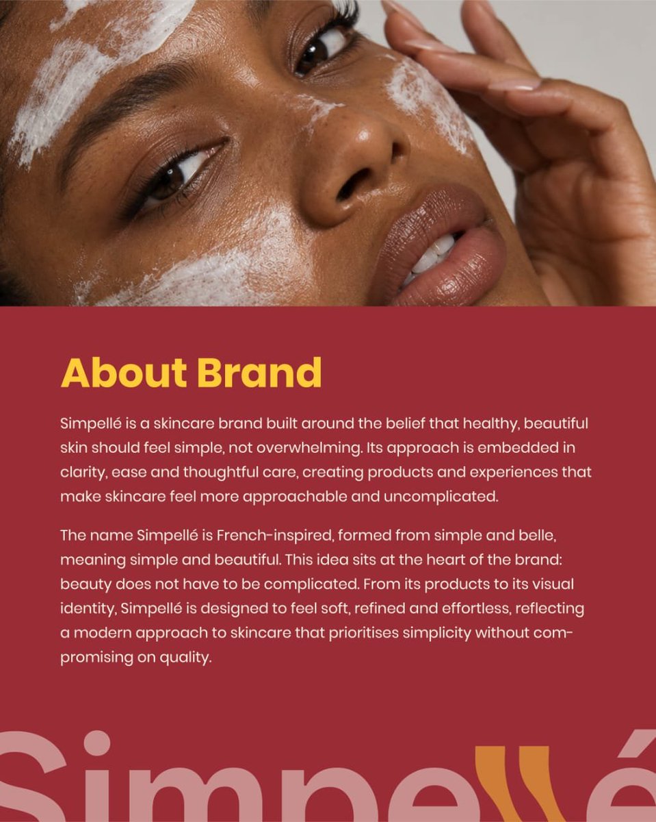 thebambuagency's tweet photo. Simplicity, translated into a brand system

For Simpelle, we built an identity around one clear idea— skincare should feel simple, beautiful and uncomplicated.

#Bambu #BrandIdentity #visualidentity https://t.co/LgTkuRFspS