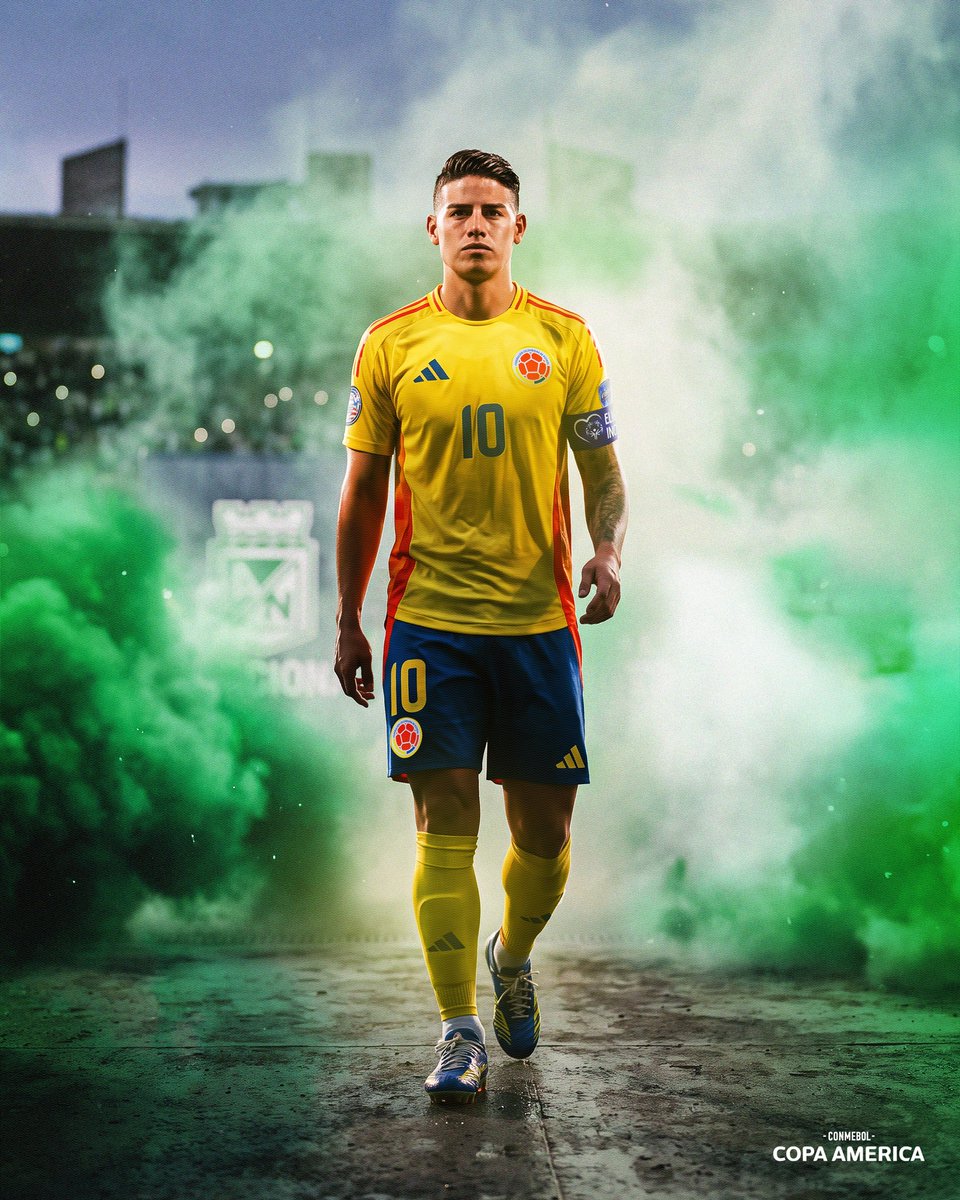 CopaAmerica's tweet photo. James 🔟⚽️🤝💚 https://t.co/SO6dqxvddg