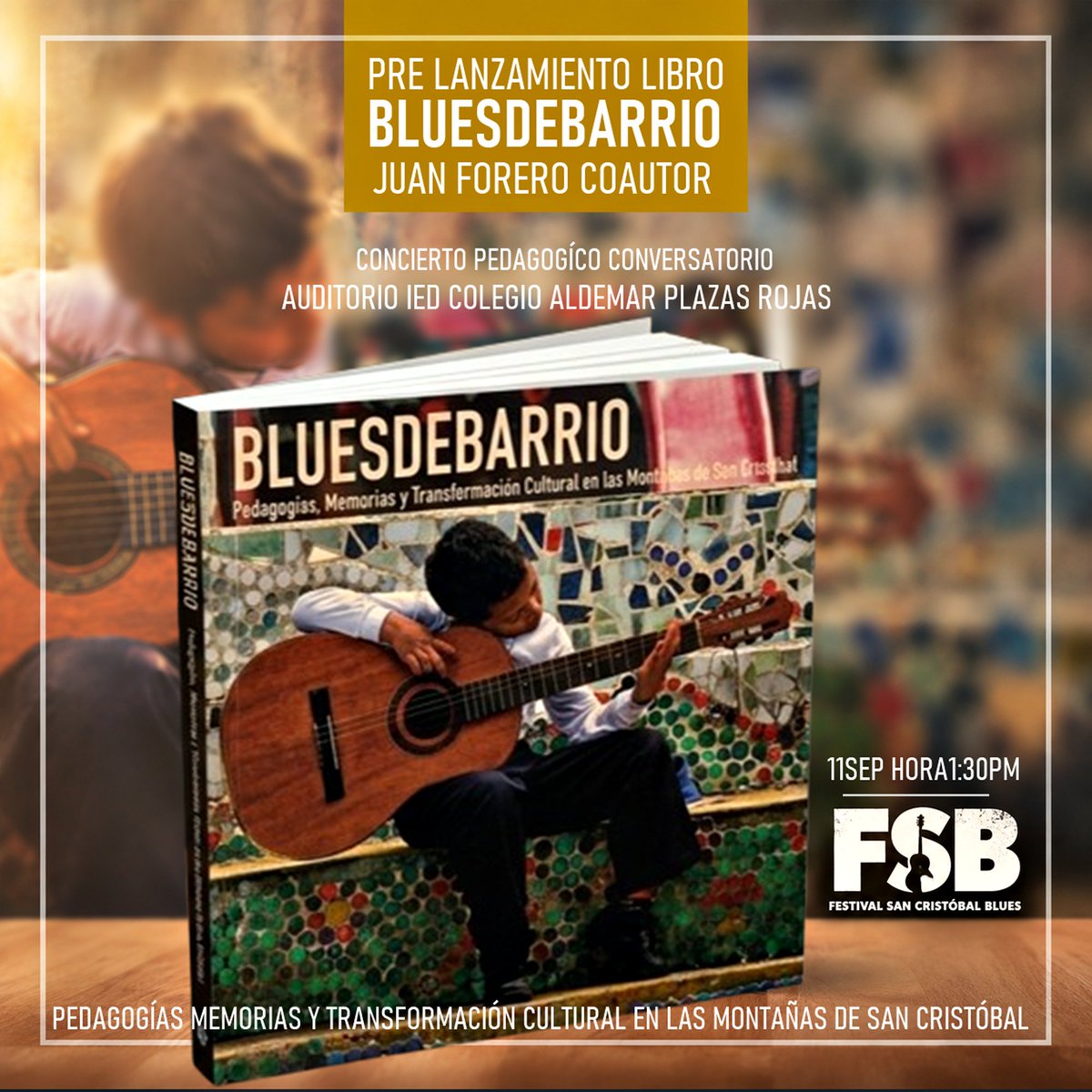 floresdevaleria's tweet photo. Pre lanzamiento del Libro Blues de Barrio, llevamos a la escuela un proceso construido alrededor de la música, la fotografía, las crónicas y la pedagogía comunitaria. El libro recoge parte de la historia de Las Flores de Valeria de Blues en la Escuela y sus festivales por 20 años https://t.co/nouQq2h4NZ