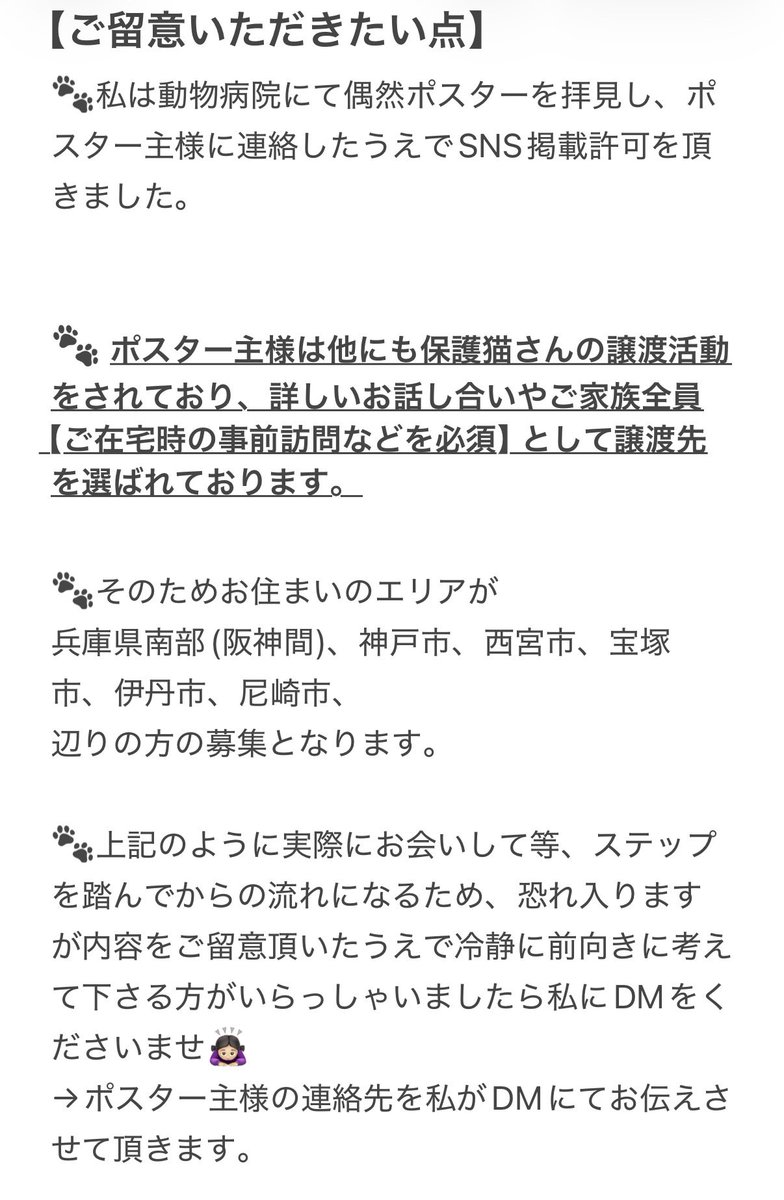 puipuioukoku_f's tweet photo. 【 #里親募集 】

エイズキャリアありの兄妹猫の里親さんを募集しております。

🍀キャリアの点から先住猫さんがいない事を希望されています。

🍀兵庫県南部(阪神間)、神戸市、西宮市、宝塚市、伊丹市、尼崎市にお住まいの方

🍀添付画像の2枚をご確認のうえDM頂けると幸いです。

#拡散希望 https://t.co/EB1YzBb2nt