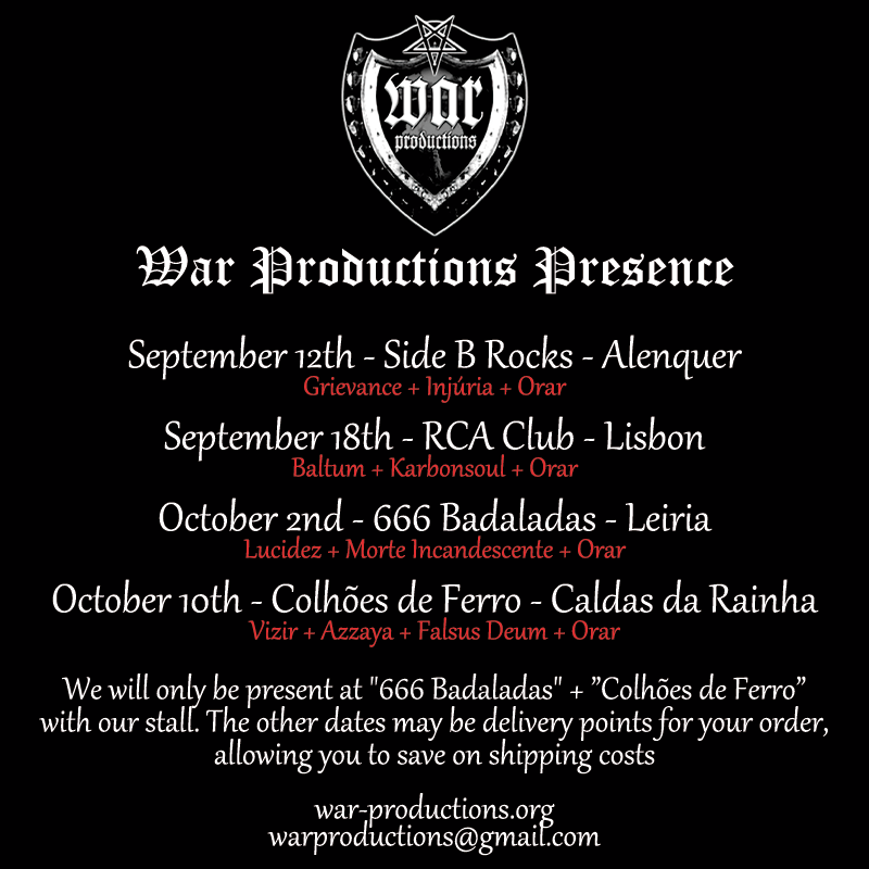 WarProd's tweet photo. #News #Gigs #BlackMetal
Gigs that we will be present
Check our website and lets meet there

https://t.co/EoUPjGO7KP

#WarProductions
#SupportTheUnderground https://t.co/BS8AphtRxb