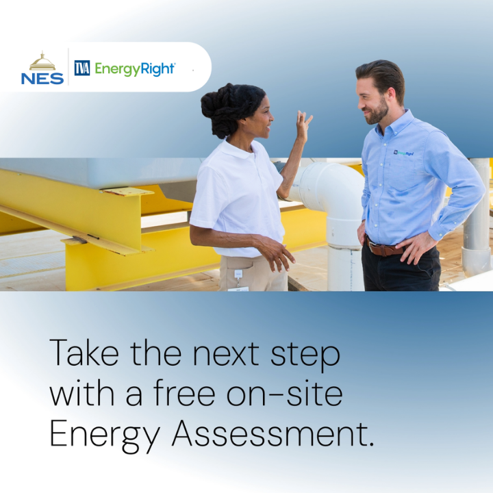 NESpower's tweet photo. Take the guesswork out of energy efficiency with a free On-Site Energy Assessment from @TVAEnergyRight.

TVA energy experts provide eligible commercial and industrial facilities with a no-cost evaluation and a customized report identifying savings opportunities and available incentives.

See if you qualify at https://t.co/QlGKsXQl25.
