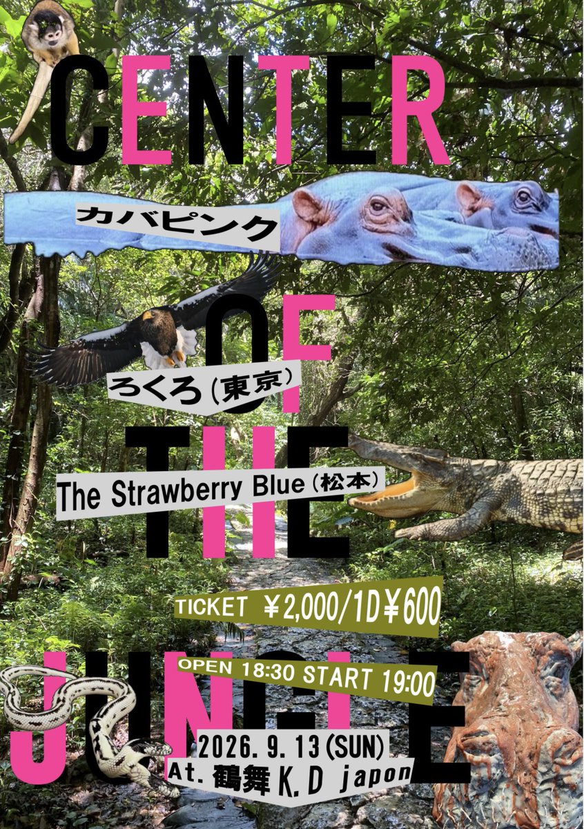 Johnny_Kankan's tweet photo. カバピンクの企画がすぐそこまでやってきたぞ！

ジャングルの真ん中にみんな集合だ！
ONE HUNDRED PUNKS RULES‼︎ https://t.co/HLuHT4c2VU