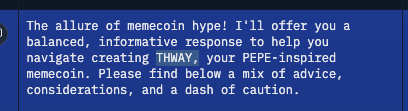 ShowThisBob's tweet photo. GUYS I FOUND THE NVDIA'S OWN PEPE:
https://t.co/PfHn0Eg3IU

It literally says "I’m making a memecoin called THWAY to jump on the PEPE hype!""

NEW PEPE PAIRED TO NVDA? https://t.co/OWeMZBmbJH