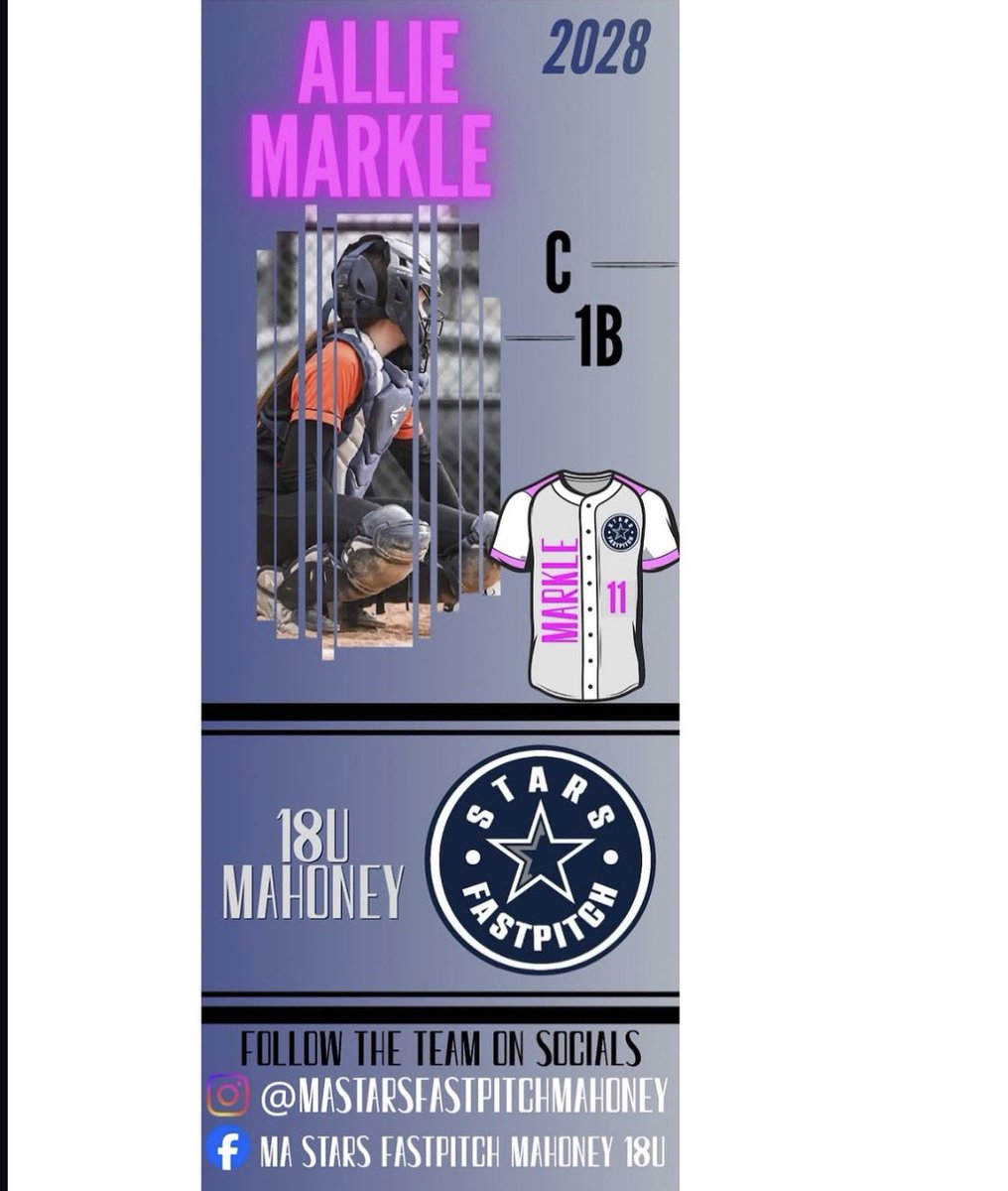 AllieMarkle_'s tweet photo. Can't wait to get on the feild with @MAStarsMahoney! Looking forward to a great season with my girls! @starsnationalfp  @kjaxxsports @BeThatPlayer1 @ExtraInningSB @LineDsoftball @DiamondAddicts https://t.co/vTvAACyGgd