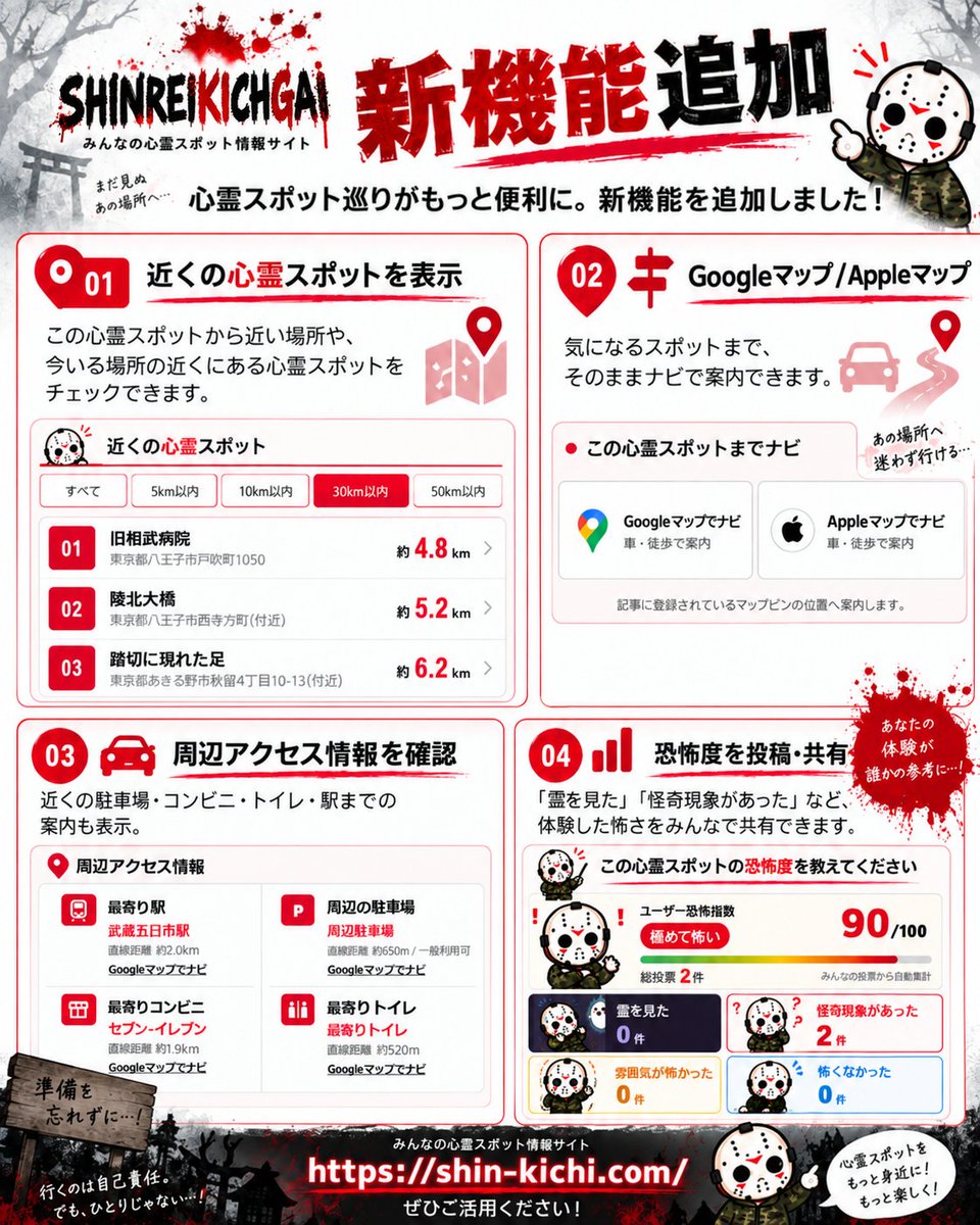 shinreikichigai's tweet photo. SHINREIKICHIGAI(心霊気違)のサイトに新機能を追加しました！
ご活用ください！ご活用にご協力ください！
https://t.co/n7iMhn3uzf https://t.co/WhQpTqTmNG