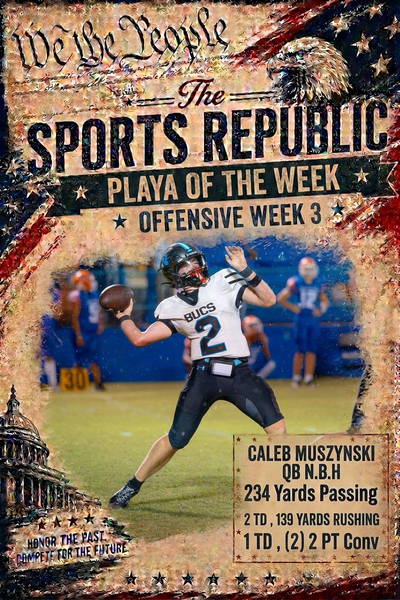 calebmuszynski9's tweet photo. Blessed and honored to be the ESPN Northwest Florida Sports Blitz player of the week and The Sports Republic Playa of the Week for week 3 of the season! 
@JT_BakerDPP @dayne_brown @robarmstrong41
@CoachDietlSU @coachmorrison58 @Ricoknowstiktok
@CoachNAnderson @joshrwoodham @dburks88
@coachbconover @PrimexampleNwfl @VisionQb
@CoachDiniak @Coach_Ski19 @QBHitList
@Andy_Villamarzo @QBVisionGC @CoachJoeNieves
@QBCoachFox @Coach_BThompson @ZDysert0530
@PrepRedzoneFL @Coach_CEdwards @TheQBAdvantage @coachdangalante @THEcoachRussell @_Coach_Franz @Coach_Murray0
@OLCoachKnox @CoachGraves_4 @JesseSchoberTU