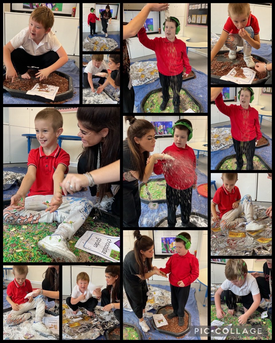 YsgolHenFelin's tweet photo. 🍫✨ WOW! What amazing engagement and participation from #yhfdosbarthoren during our Charlie and the Chocolate Factory sensory walk today 🍭🍫 #yhfllc 
We loved exploring all the different sensory stimuli along our chocolatey journey! Da iawn! Miss Bowen is SO proud of you all!🧡 https://t.co/Eoq5qptUqF