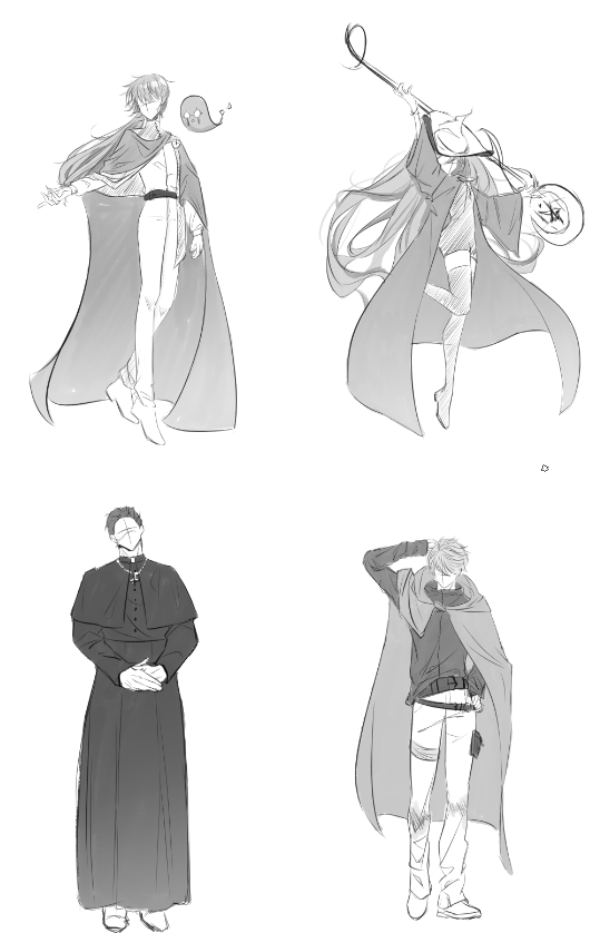 ansin_lemon's tweet photo. 원고에 나올 주-주연 캐릭터들 초안인데요
기획 포폴에 넣는 용도라 좀 대충 그리긴 햇읍니다

나중에 완성이 될지는 ㅁ?ㄹ https://t.co/WMzuXCzwuu