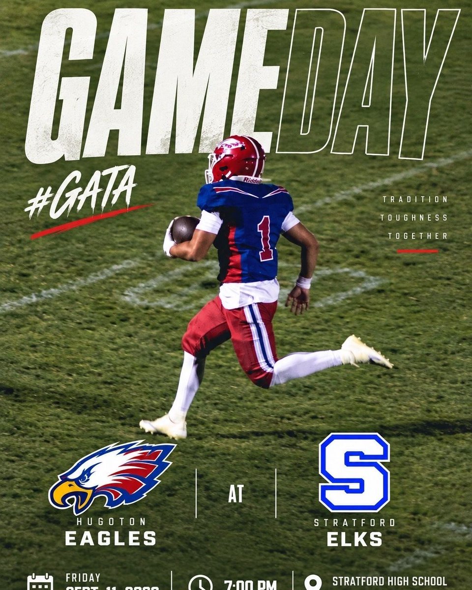HugotonEaglesFB's tweet photo. Game Day!

@ Stratford

Friday, Sept. 11 7:00 p.m. https://t.co/i65Jeok0wr