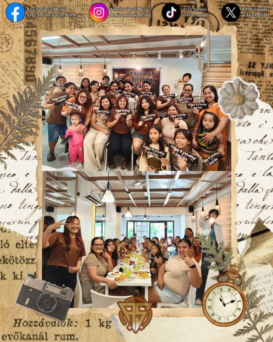 Atinsmiles's tweet photo. SA'YO LANG: Unfolding with You at 28
A Justin De Dios Birthday Celebration 

A'Tin Smiles came together at Carboloading, Laoag City for a simple yet meaningful birthday celebration.
 
🌱💚
 
#JahOneAndOnly #SB19_JUSTIN #JustinDeDios https://t.co/g0NK0T3APz