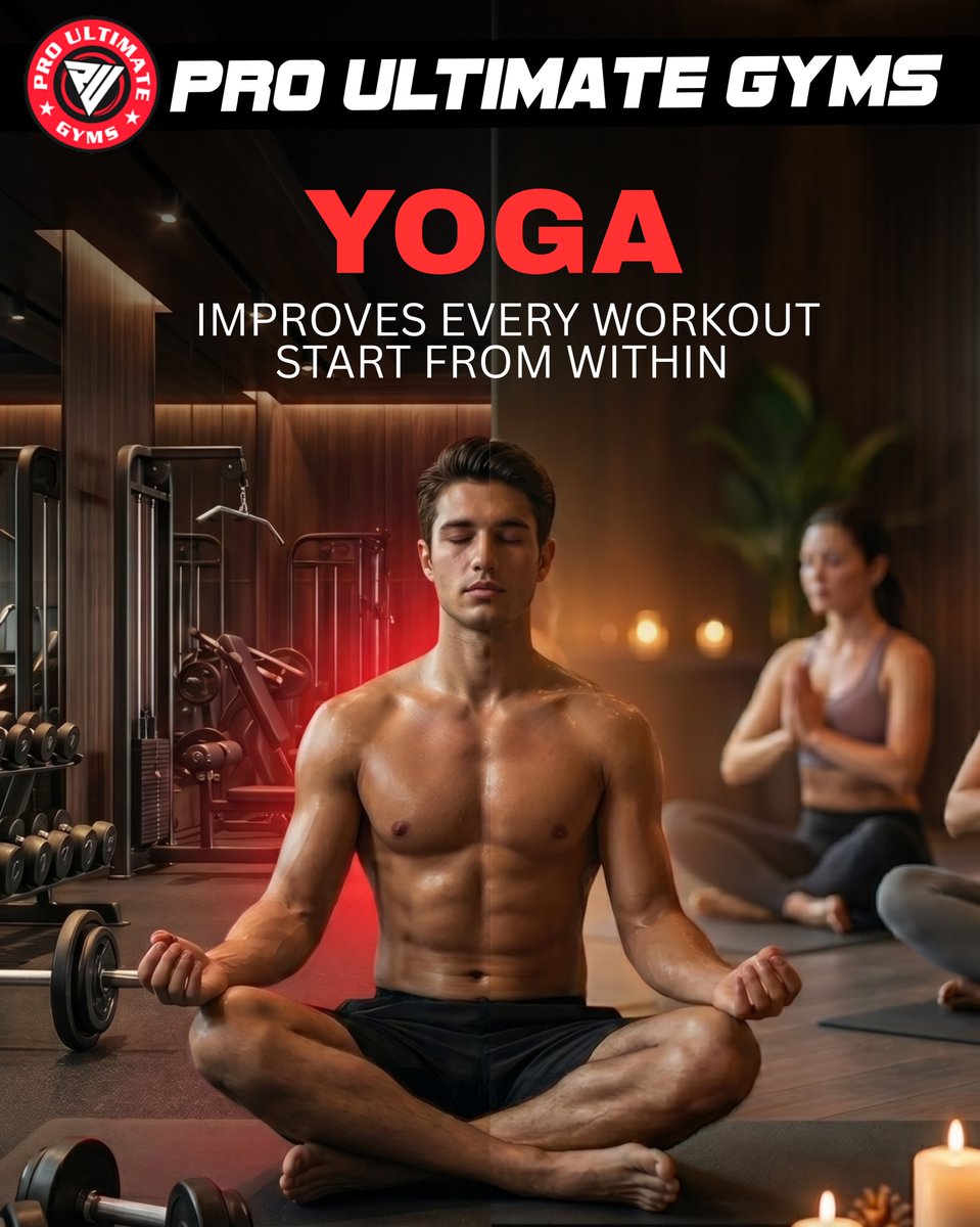Concepciond6r's tweet photo. Find Your Balance. Build Your Strength. A strong body starts with a calm mind. Yoga builds mobility, recovery, focus, and performance. Join Pro Ultimate Gyms to blend strength, flexibility, and inner peace. Your fitness journey starts from within. https://t.co/XfiCgCInJH