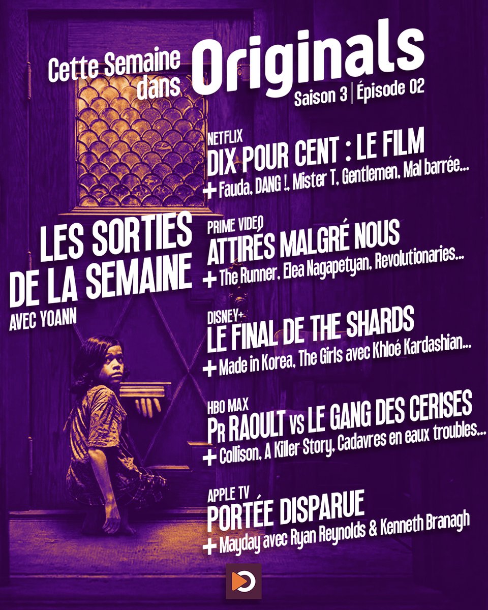 OriginalsMedia's tweet photo. 📅 Qu'est-ce qu'on regarde ce weekend ?

📺 Cette semaine, zoom sur The Whisper Man sur @NetflixFR + toutes vos rubriques habituelles

🎙️ Avec @GauthJurgensen @SardetY &amp; @Menraw 
🔊 Monté par @andoraminoson 

🤝 Ft. @cinemateaser 
🔗 Lien en Réponse https://t.co/ZDAbI5a7XH