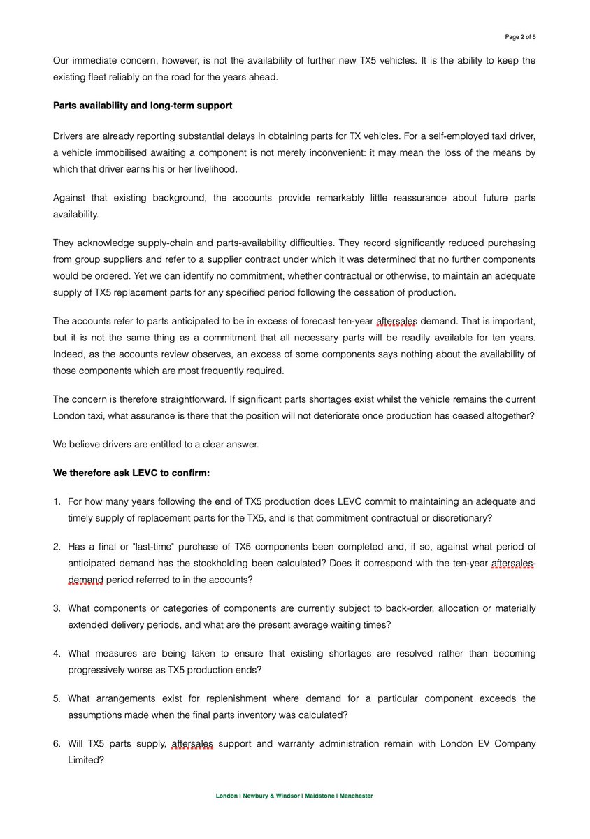 legaltaxi2026's tweet photo. An open letter that we have today sent to government officials, LEVC, Geely, TfL and the Mayor of London.

19 recipients in total including the BBC. 

Your trade is under threat and we have acted. I will keep you posted with any responses. 

#londoncab #londontaxi https://t.co/KgPrZxuVjt