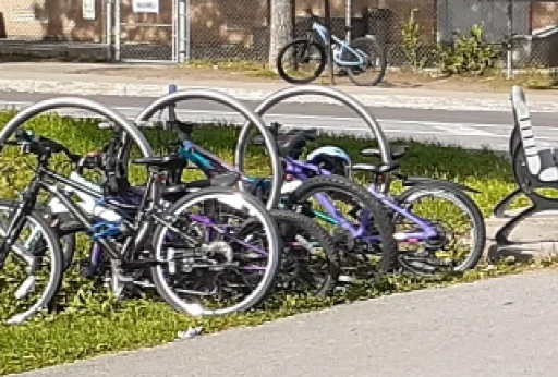 ahuncycle's tweet photo. Preuve que les écoliers de l'école Louis-Colin apprécient la piste sur Sauriol. #TransportActif #vélo #velomtl #Montréal https://t.co/DFmSmufsCJ