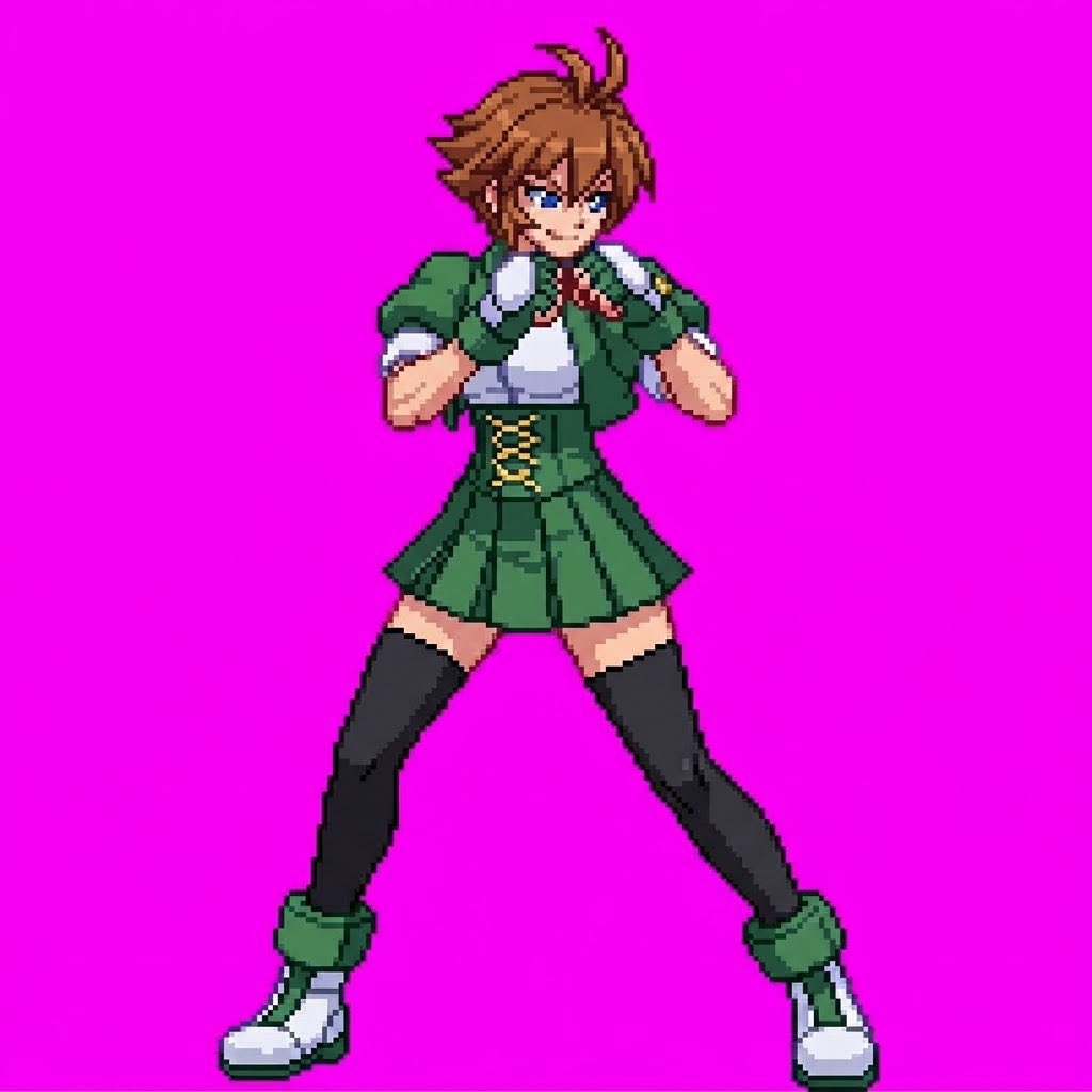 letmebecool_dev's tweet photo. Raiya Mikazuchi — Alternate Color Palettes ⚡ Touki Densho: Angel Eyes (32-bit Saturn/PS1 mockup)
• P1: Default Blue • P2: Classic Arcade Green • P3: Sunset Orange • P4: Kyo Kusanagi Tribute (KOF '94)
Which one are you maining? 
#pixelart #ドット絵 #FGCArt #retrodev #indiedev https://t.co/7A4NC7wRPd