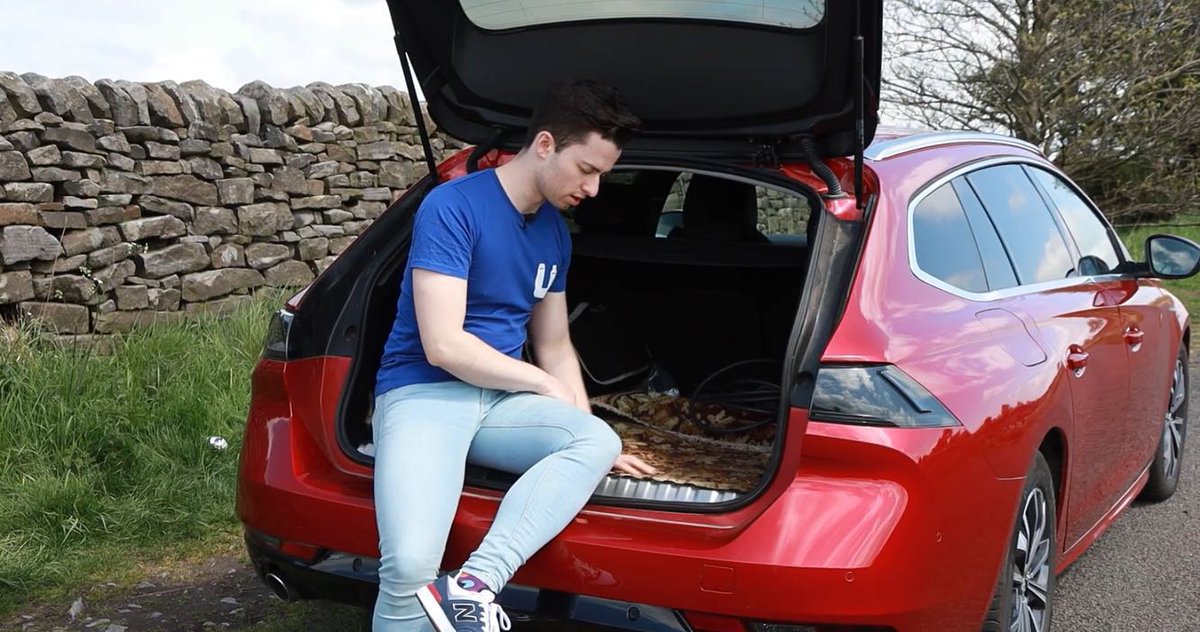 EleneTiffhsl's tweet photo. This week on Buckle Up, Jasper inspects a carpet, pulls a face, and waves his arms about! See his full review of the Peugeot 508 SW PHEV via the link in our bio. https://t.co/RIgnOqPDNV