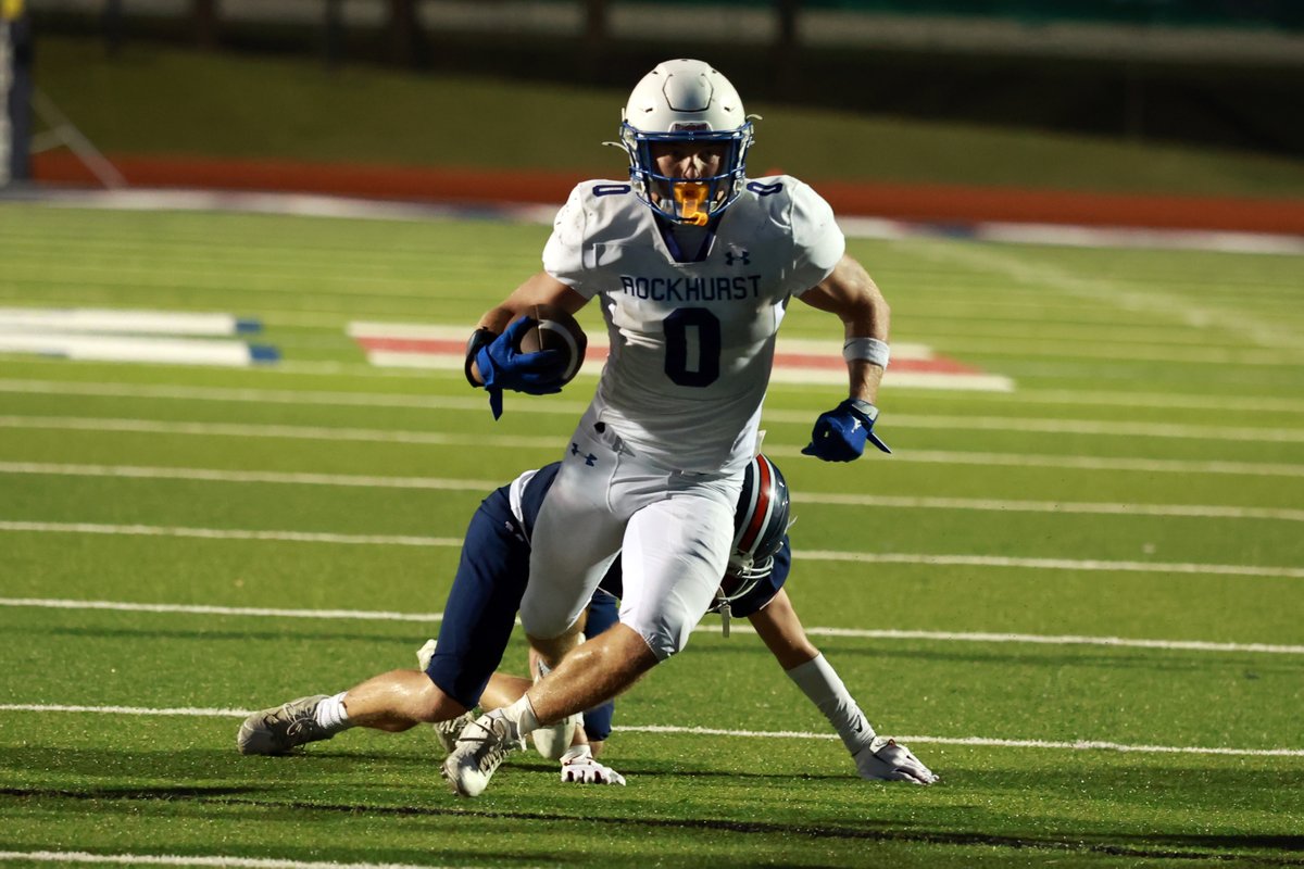RockhurstFB's tweet photo. Top offensive performances from 34-0 win over SME:
• G. Miller '27 - 10/12, 144 yards, 3 TD, Rush TD
• C. Lewandowski '27 - 10 rush, 61 yards; 10 tackles, sack
• T. Johnson '28 - 4 rec, 86 yards, 2 TD, Rush TD; 5 tackles, INT
• T. Williams '28 - 3 rec, 35 yards, TD; 4 tackles https://t.co/aLTTZfQqDo