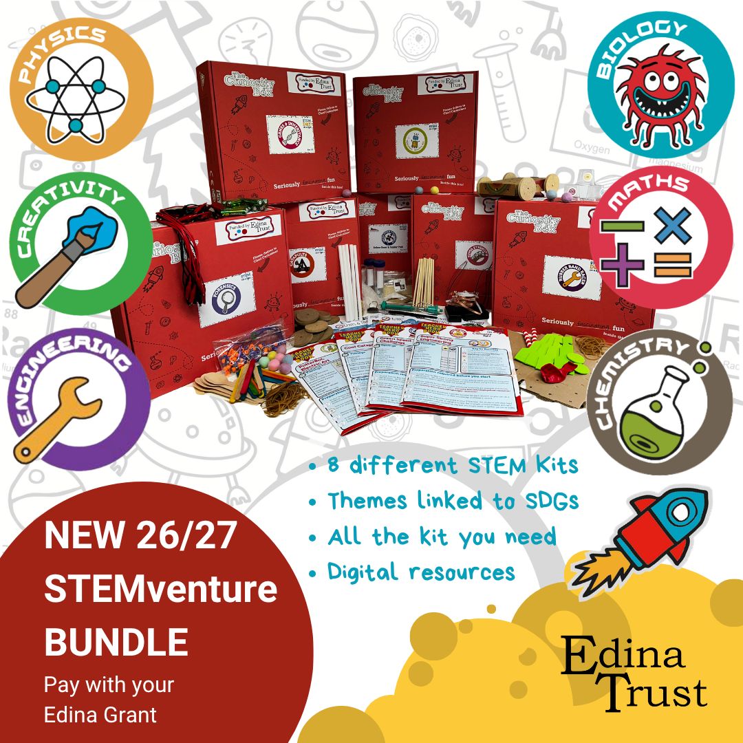 TheCuriosityBox's tweet photo. Primary #schools in #Swansea and #Burnley: your school may be eligible for an Edina Trust science grant covering our eight box STEM Venture Bundle, worth £1,635 including VAT. The grant is non competitive. Check the details here: https://t.co/DO2mnFLH7b https://t.co/9Y9oXWK4WT