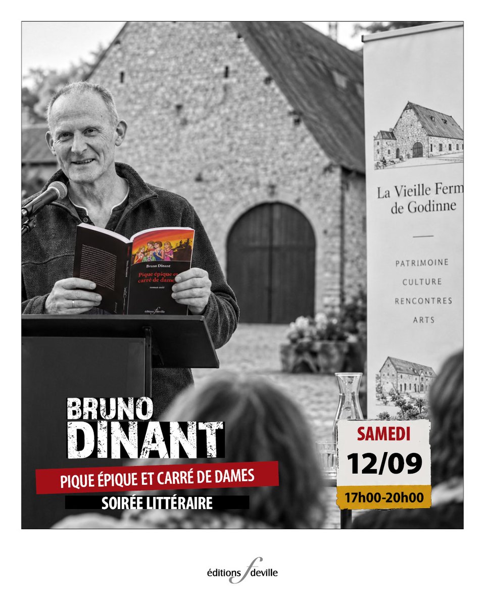 f_deville's tweet photo. 📍 Vieille Ferme de Godinne — 1 rue du Prieuré, 5530 Godinne
🎟️ Participation gratuite — inscription obligatoire, places limitées
✉️ bibliotheque@yvoir.be

#editionsfdeville #brunodinant #godinne #lecture https://t.co/f5wwpUOGWi