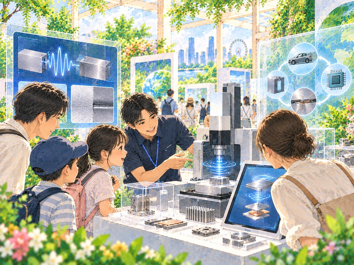 GreenExpo2027_'s tweet photo. 🔊 超音波で金属をくっつける　LINK-USが展示

金属を大きな熱で溶かすのではなく、細かな超音波の振動で金属同士を接合🔩

花博では、横浜市のLINK-USが、この技術を通して未来のものづくりを紹介します。

続く⬇️

#GREENEXPO2027 #LINKUS https://t.co/7r7upZwpZw