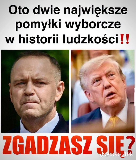 Staszek1972's tweet photo. Według was batyr o szalony Trump powinni trafić do więzenia za to co wyrabiają ? #trump #Nawrocki https://t.co/GiA9cRfsZK