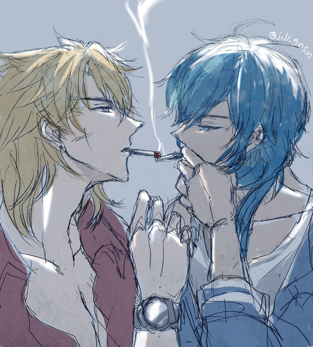 jill_gnsn_'s tweet photo. これはもう描くしか…シガーキス…オットナ〜…
ファルガイ https://t.co/PIP0zJcH2J