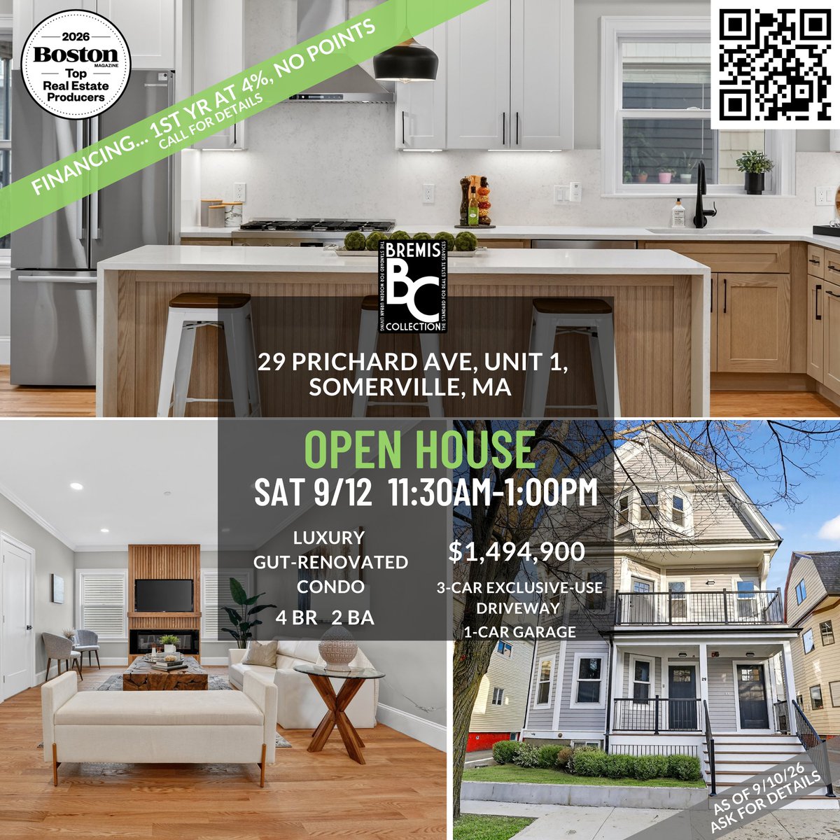 SteveBremisTeam's tweet photo. 🏠 OPEN HOUSES THIS SATURDAY IN SOMERVILLE!

 💰 LIMITED-TIME SPECIAL FINANCING AVAILABLE — CALL FOR DETAILS!

🗓 SEPTEMBER 12

🕦 11:30 AM – 1:00 PM

• 29 Prichard Ave, Units  1 and 3 

📞 Steve Bremis | 617-828-1070 | sjbremis@gmail.com

🌐 https://t.co/ft7C4DePVC https://t.co/X5hdS37OXM