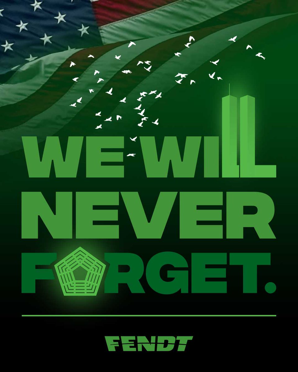 Fendt_NA's tweet photo. Today, we remember the lives lost, honor the heroes who served, and reflect on the strength and unity that carried our nation forward. On the 25th anniversary of September 11, we will never forget. #NeverForget #September11 https://t.co/x6TPzFjCIm