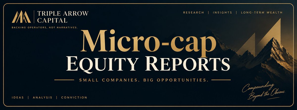 Triplearrowcap's tweet photo. We have covered handful of finest micro-cap companies which have become decent winners in last 3 months.

Finding patterns that work in the market and constantly focusing on managing risk has been our strategy.

Here is the detailed equity reports of each company we have covered till now, if you are interested in our approach, you can read over the weekend and decode our pattern.

1. Effwa Infra & research: https://t.co/5chQADu4XA

2. Neetu Yoshi: https://t.co/eD1O8TmT1u

3. Flysbs Aviation ltd: https://t.co/UMJbAlZQKL

4. Shree refrigerations ltd: https://t.co/AZOBSpgmmK

5. Msafe equipments: https://t.co/W4JvBYwQs0

6. Indosmc ltd: https://t.co/pvhy8g1HZ7

7. Sacheerome ltd: https://t.co/GxTFx3Wa1j

8. Yash Highvoltage: https://t.co/NgpPvp4RtM

9. Techd Cybersecurity ltd: https://t.co/3yYRkG0cZI

#sme #investing #multibagger