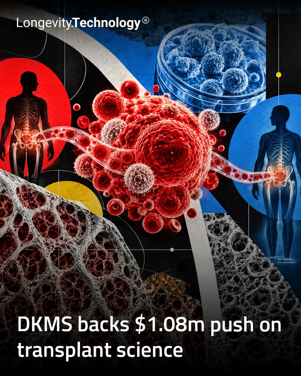 LongevityTech's tweet photo. New $1.08m grant aimed at the immune biology behind stem cell transplants, a research problem getting more urgent as more people live longer.

https://t.co/hvvBf5zfIX

#longevity #geroscience #stemcells #immunebiology #transplants https://t.co/0sS5MsHr56