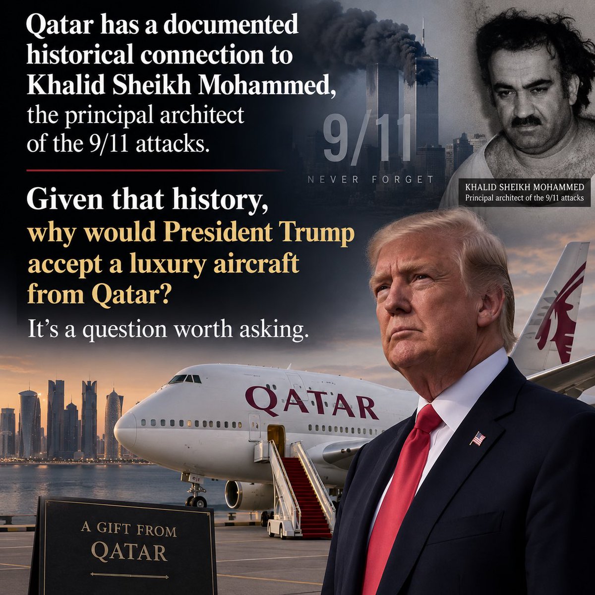 AnonymousMX333's tweet photo. #911Remembrance #trump #qatar https://t.co/j4h4zycvd8