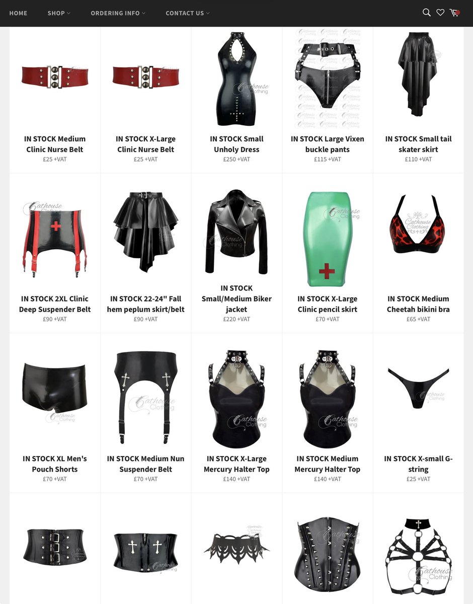cathouseclothes's tweet photo. In stock and ready to ship: https://t.co/8kkk1J8PPW

All other items are made to order with a current wait time of 5-7 weeks 🖤 https://t.co/pKoA7owtXy