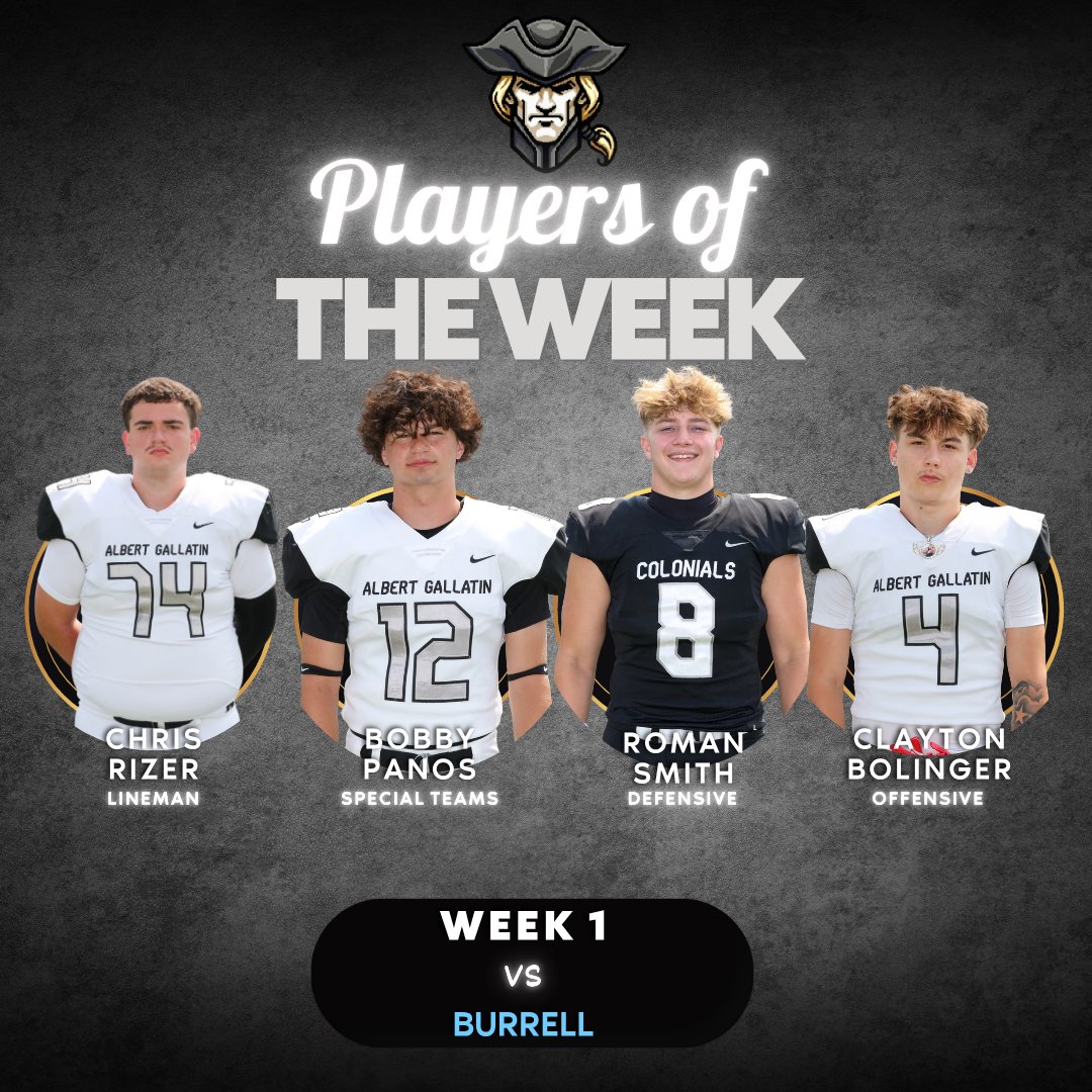 CoachDindl's tweet photo. 🏈Week 1 Players of the Week vs. Burrell #AGFootball https://t.co/kAS8NXeeWf