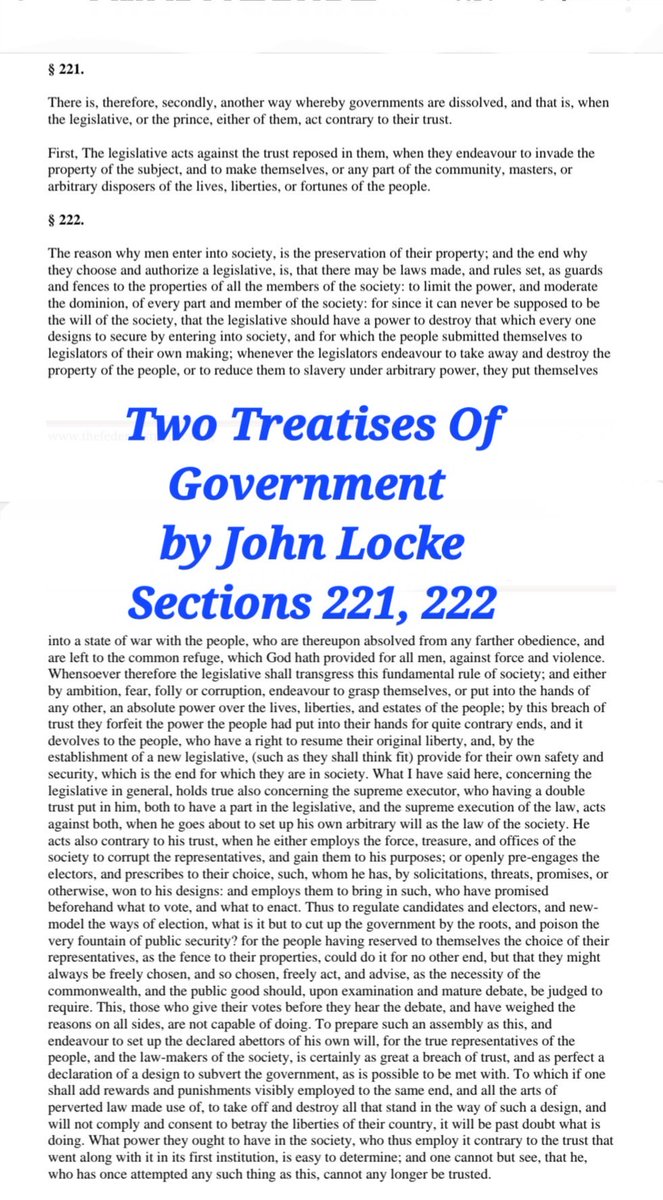 BettyIrvin2's tweet photo. #JohnLocke #TwoTreatisesOfGovernment #DissolutionOfGovernment https://t.co/Oj5uTIezFu