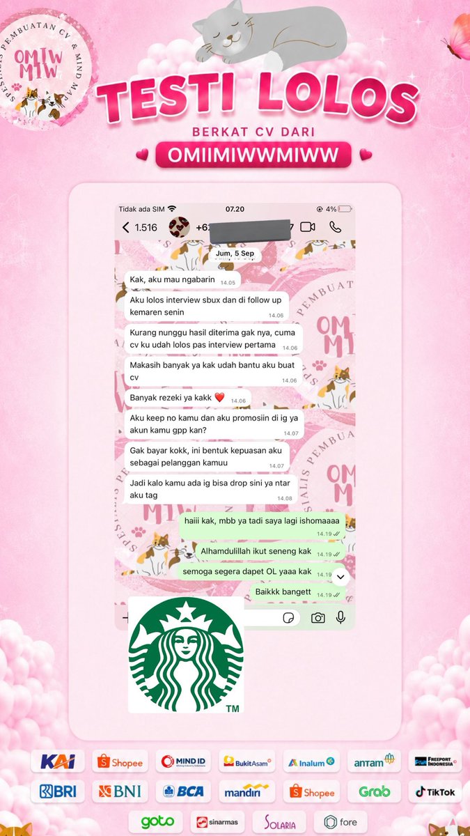 gluewys's tweet photo. e https://t.co/gKXrg13YwS kak
satu satunya JASA JOKI BIKIN DAN BUAT CV ATS/kreatif yang dihandle langsung HR 

udah ada 8.500+ testi
💸30k
✅ FREE Konsul karir
✅ dibuat sesuai POV Recruiter karna background owner nya HR aktif (bowle bgt cek kredibilitas) https://t.co/NGg2NkMJDx