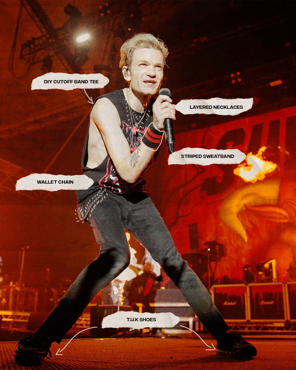 Sum41's tweet photo. From Warped Tour to now. Swipe through to steal Deryck's look 👀 https://t.co/Xx45VlwaiO